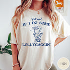 Comfort Colors tee in Ivory featuring western style graphic of a frog wearing a cowboy hat and boots