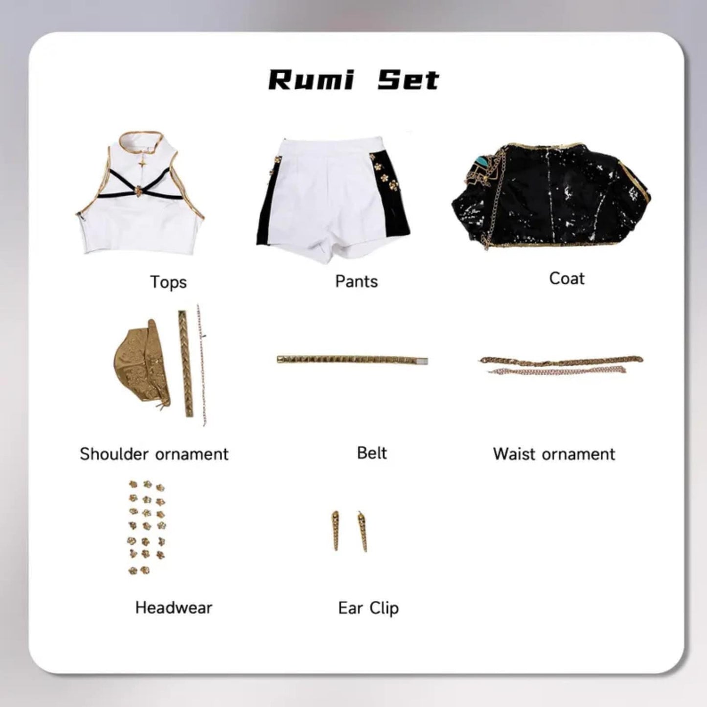 KPop Demon Hunters Rumi Zoey Mira Cosplay Costume
