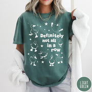 Comfort Colors tee in Light Green featuring whimsical duck design with scattered stars and text about ducks.