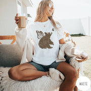 Comfort Colors tee in White featuring vintage style graphic of a bear with butterfly wings and butterfly